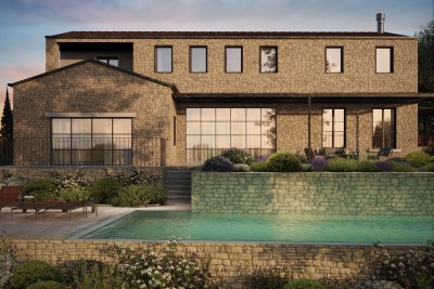 Ekskluzivna rustikalna vila s bazenom i pogledom na more - u izgradnji 3