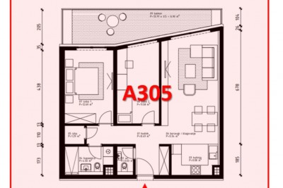 Apartment A305 in einem neuen Wohngebiet, nur 800 m vom Meer entfernt - in Gebäude 3