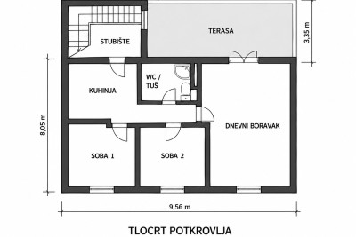 Novigrad okolica, stan na drugom katu s dvije spavaće sobe 14