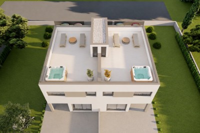 Poreč okolica – Moderna dvojna kuća s rooftop terasom i pogledom na more 3