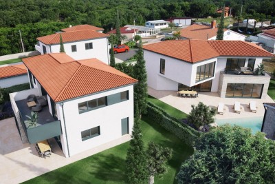 Nova moderna vila v mirnem istrskem kraju z rustikalnimi elementi - v fazi gradnje 7