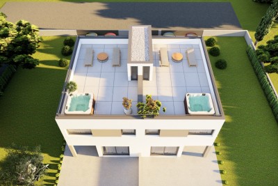 Nova hiša dvojček s strešno teraso in očarljivim pogledom na morje - v fazi gradnje 4