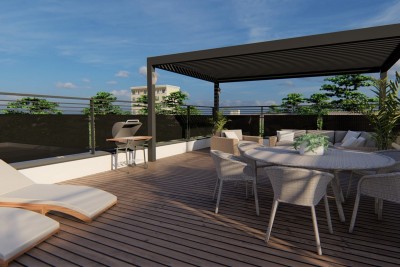 Modern apartment with a terrace and 2 bedrooms near the beach - under construction