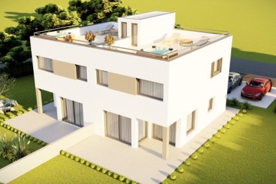Poreč okolica – Moderna dvojna kuća s rooftop terasom i pogledom na more 4