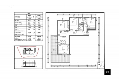 Moderne Wohnung mit drei Schlafzimmern im 2. Stock eines Gebäudes mit Aufzug – 1 km vom Meer 5