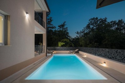 Eine neue, komplett eingerichtete Villa mit Swimmingpool in einem ruhigen Dorf in der Nähe von Poreč