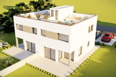 A new semi-detached house with a roof terrace and an enchanting view of the sea - under construction 3