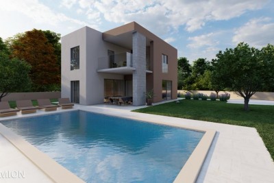 Moderna hiša z bazenom in pogledom na morje - v fazi gradnje 18