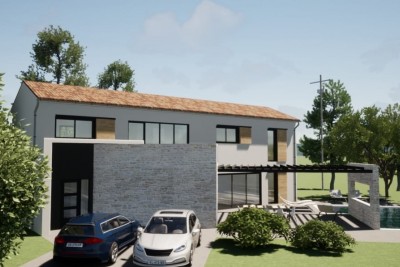 Nuova villa moderna con piscina in una posizione tranquilla - nella fase di costruzione 5