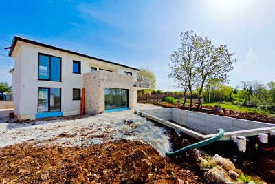Nuova villa moderna in una tranquilla località istriana con elementi rustici - nella fase di costruzione 3
