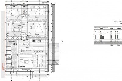 Großzügige Wohnung im 1. Stock mit zwei Terrassen – 500 m vom Meer entfernt - in Bau 11