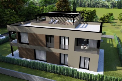 Moderne Wohnung im ersten Stock mit großer Dachterrasse – Umgebung Poreč - in Bau 4