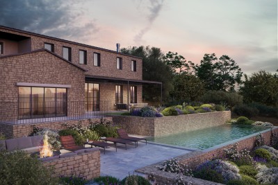 Ekskluzivna rustikalna vila s bazenom i pogledom na more - u izgradnji 4