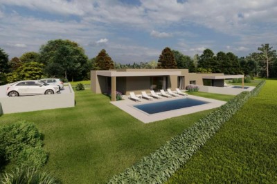 Moderna casa bifamiliare con piscina 4