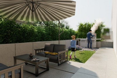 Kuća u nizu na odličnoj lokaciji s dvorištem i pogledom na more 11