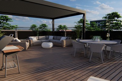 Modern apartment with roof terrace and jacuzzi near the beach - under construction