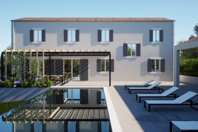 Ein geräumiges neues Haus mit Swimmingpool in ruhiger Lage - in Gebäude