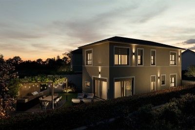 Novigrad - dvojna kuća  130m2 s okućnicom - u izgradnji 20