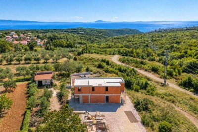 Peruški – Moderna vila s bazenom i pogledom na more - u izgradnji
