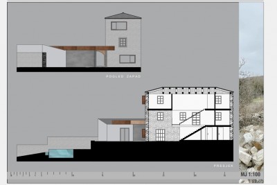 Casa istriana da ristrutturare con progettazione concettuale 3