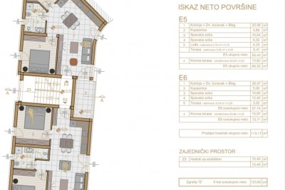 Apartment with balcony and roof terrace near the center of Porec - under construction