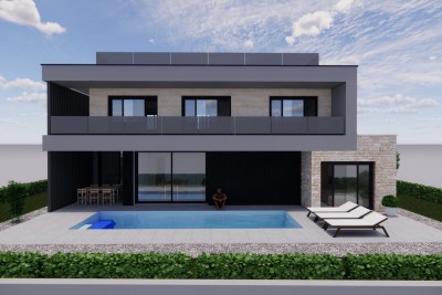 A modern villa with a swimming pool and a beautiful view, 6 km from Poreč - under construction 1