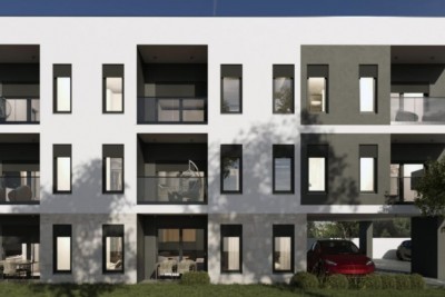 Möblierte neue Wohnung mit Terrasse und 2 Schlafzimmern in der Nähe von Pula - in Gebäude 16
