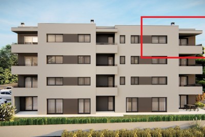 Modern apartment on the 3rd floor with two bedrooms in a building with an elevator - under construction