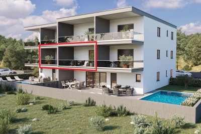 Moderne Wohnung im 1. Stock, 700 m vom Meer und dem Yachthafen entfernt - in Gebäude