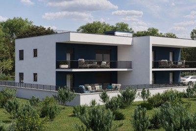 Novigrad, neue Wohnung mit Dachterrasse und Meerblick