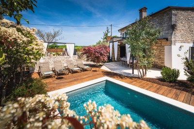 Središnja Istra, Obnovljena kamena vila s bazenom 40