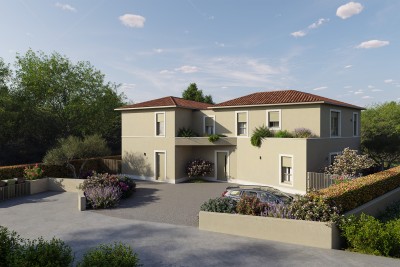 Novigrad - dvojna kuća s tri spavaće sobe i okučnicom - u izgradnji 2