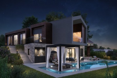 A new designer villa with a swimming pool in the heart of the Istrian town - under construction 12