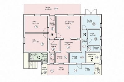Novigrad, 300 m from the sea – Ground-floor apartment with two residential units 17