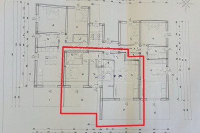 Moderan stan na 2. katu sa 2 terase i pogledom na more, blizu centra, 700m od mora i marine - u izgradnji 5