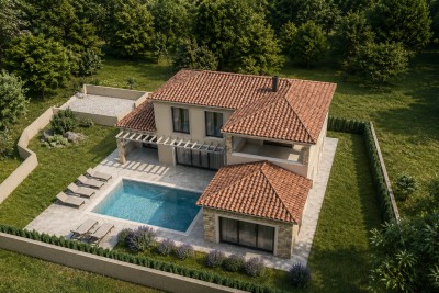 Poreč okolica – Zemljište s projektom za vilu s bazenom 2