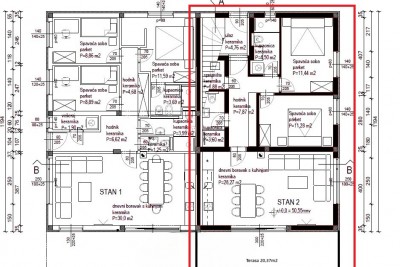 Moderne Wohnung mit zwei Schlafzimmern und großem Garten - in Bau 10