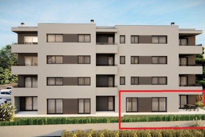 Spacious ground floor apartment with two bedrooms and garden - under construction