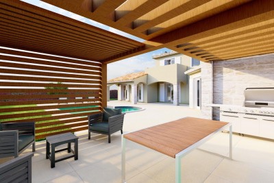 Una casa con piscina e un ampio giardino - nella fase di costruzione 7