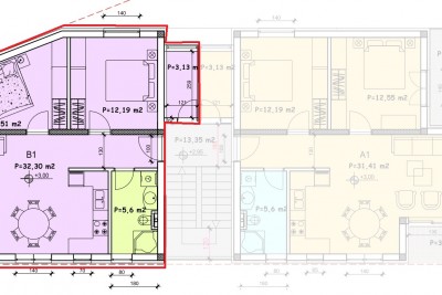 Apartment on the first floor, 1500m from the sea - under construction 7