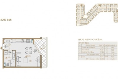 New studio apartment with garage parking in the very center of the city - under construction 12