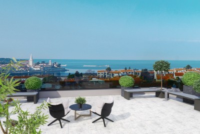 Luxury penthouse with a view of the sea and the old town of Poreč, 500m from the beach 24