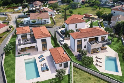 Nova moderna vila v mirnem istrskem kraju z rustikalnimi elementi - v fazi gradnje 5
