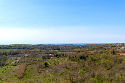 Šarmantna istarska kuća s ograđenim vrtom i pogledom na more