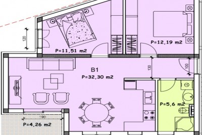 Three-room apartment on the ground floor with a large garden - under construction 7