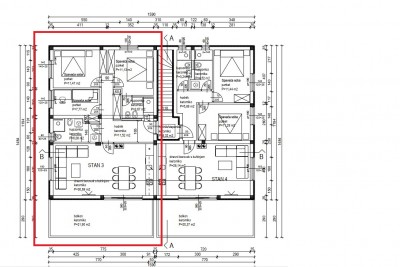 Moderne Wohnung mit zwei Schlafzimmern und großer Terrasse - in Bau