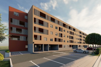 Novo stanovanje z balkonom in 2 garažnima mestoma v bližini centra Umaga - v fazi gradnje
