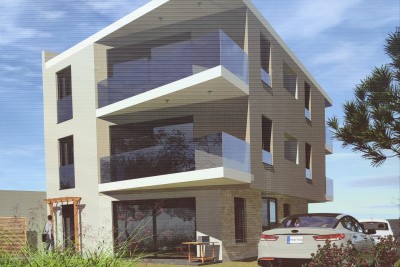 Novogradnja s 5 apartmaji na iskani lokaciji v Poreču, le 500m od plaže - v fazi gradnje