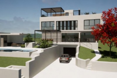Luksuzna vila z bazenom, strešno teraso in čudovitim razgledom - v fazi gradnje