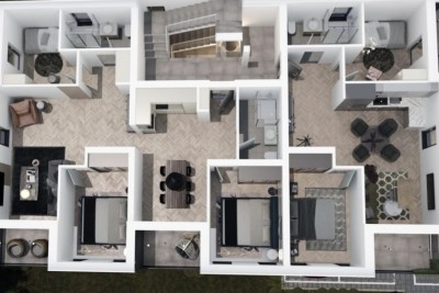 Opremljeno novo stanovanje s teraso in 2 spalnicama v bližini Pule - v fazi gradnje 21